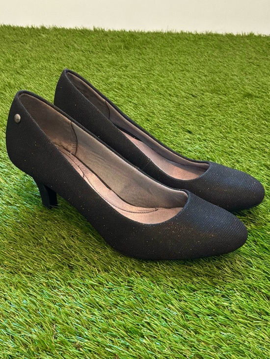 Life Stride Shoes - LifeStride Black Sparkly Low Heel Pumps Size 10